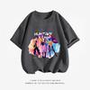 Girls Short Sleeve Cartoon Fashion Summer Wear 2026 Trendy Clothing Kpop Demon Hunters Huntrix T-shirt Pure Cotton Tees