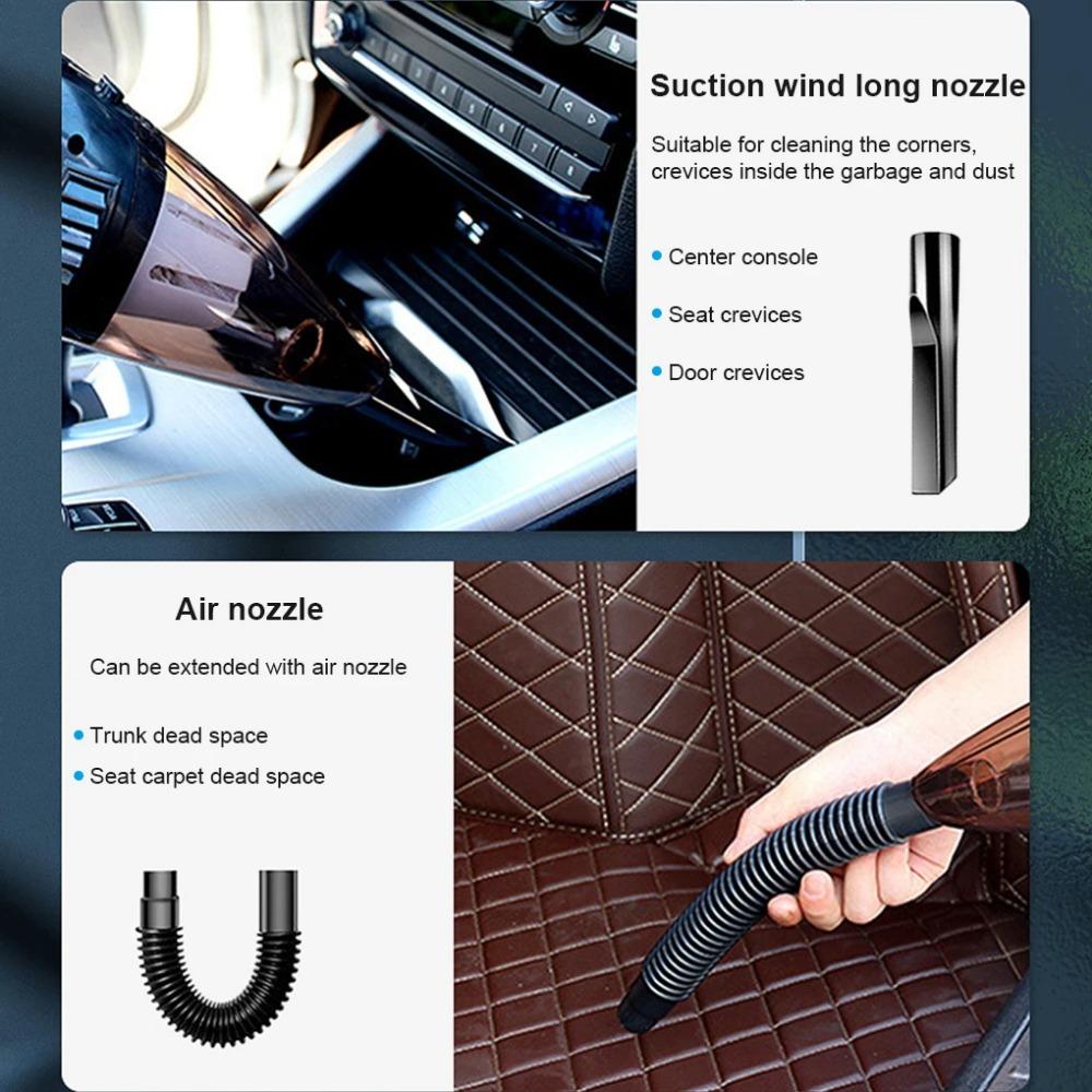 Portable Car Vacuum Cleaner Wired Rechargeable Household Handheld Automatic Vacuum Cleaner 3200kpa High Suction Power