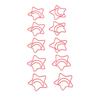 100pcs Star Moon Shaped Paper Clips Antislip Pink Colorfast Cute Paperclip for File Document Classification