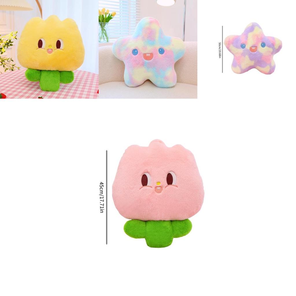 Cute Plush Moon And Star Sleeping Pillow For Girls