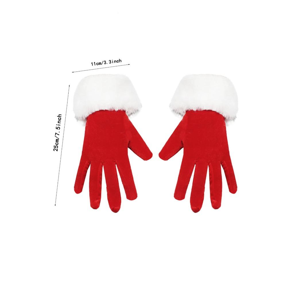 Christmas Party Etiquette Performance Gloves Womens Velvet Winter Warm Short Gloves Cycling Driving Running Outdoor Activities