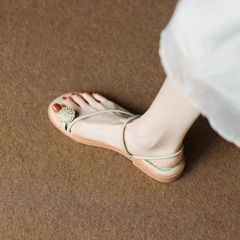 Fashion Summer Offers Open Toe Roman Style Women's Sandals High Quality 2025 Luxury The Best Korea Sandal Comfortable Vip Ladies Shoes