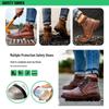Four Seasons High-Top Safety Work Boots: Microfiber Leather, Anti-Smash, Anti-Puncture, Comfortable, Wear-Resistant.