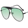 Fashion Pilot Sunglasses Personality Sun Glasses Anti-UV Spectacles Retro Single Beam Eyeglasses Oversize Frame Ornamental