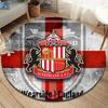 Sunderland Association Football Club Runder Teppich, Teppich für Wohnzimmer Schlafzimmer Sofa Spielzimmer Dekoration, Rutschfeste Fußmatte