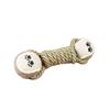 Eco-Friendly Cotton Rope & Tennis Ball Dog Chew Toy with Handle for Boredom Relief-Indoor/Outdoor Use