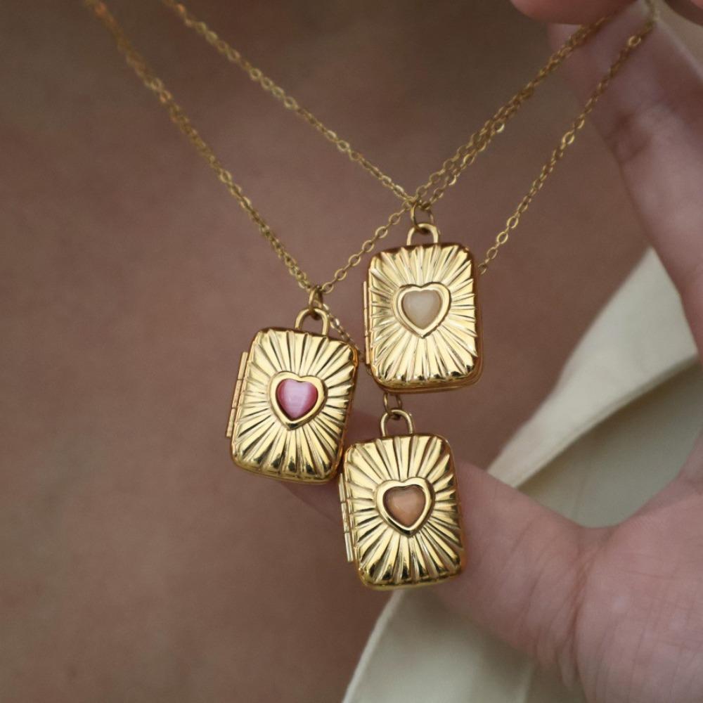 

Zircon Rhinestone Heart Necklace Magnetic Couple Choker Chain Fashion Memorial Jewelry Couple Style D