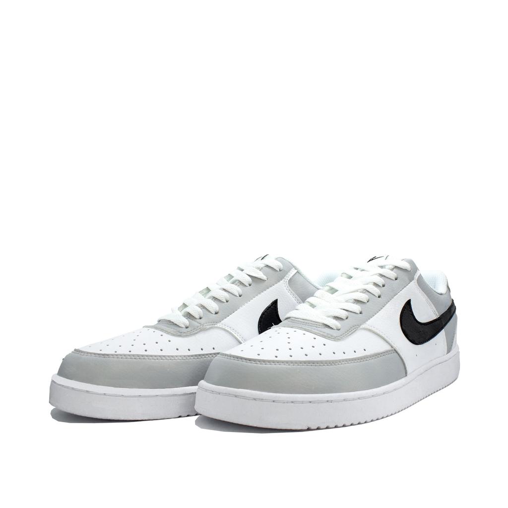 Nike Court Vision Leather Cushioning Low Top Skateboard Shoes Unisex Gray White DH2987-101(Team1308- )