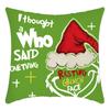 Grinch Linen Throw Pillowcase Holiday Sofa Office Cushion Pillowcase Green Furry Christmas Pillowcase