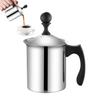 Portable Stainless Steel Milk Frother, 400/800ML, Stovetop Safe, Coffee Foamer, Milk Frother, Coffee Mixer for Milk, Latte, Macchiato, and More, Perfe