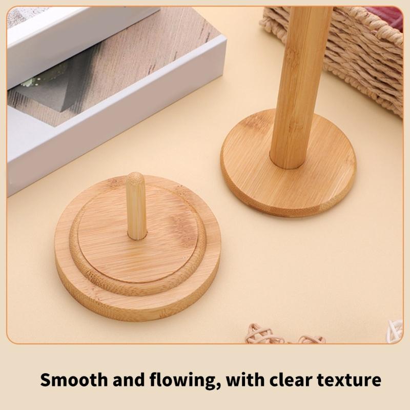 Wood Yarn Holder Rotatable Yarn Spool Holder Portable Yarn Dispenser Knitting Yarn Organizers Yarn Thread Spool Holder
