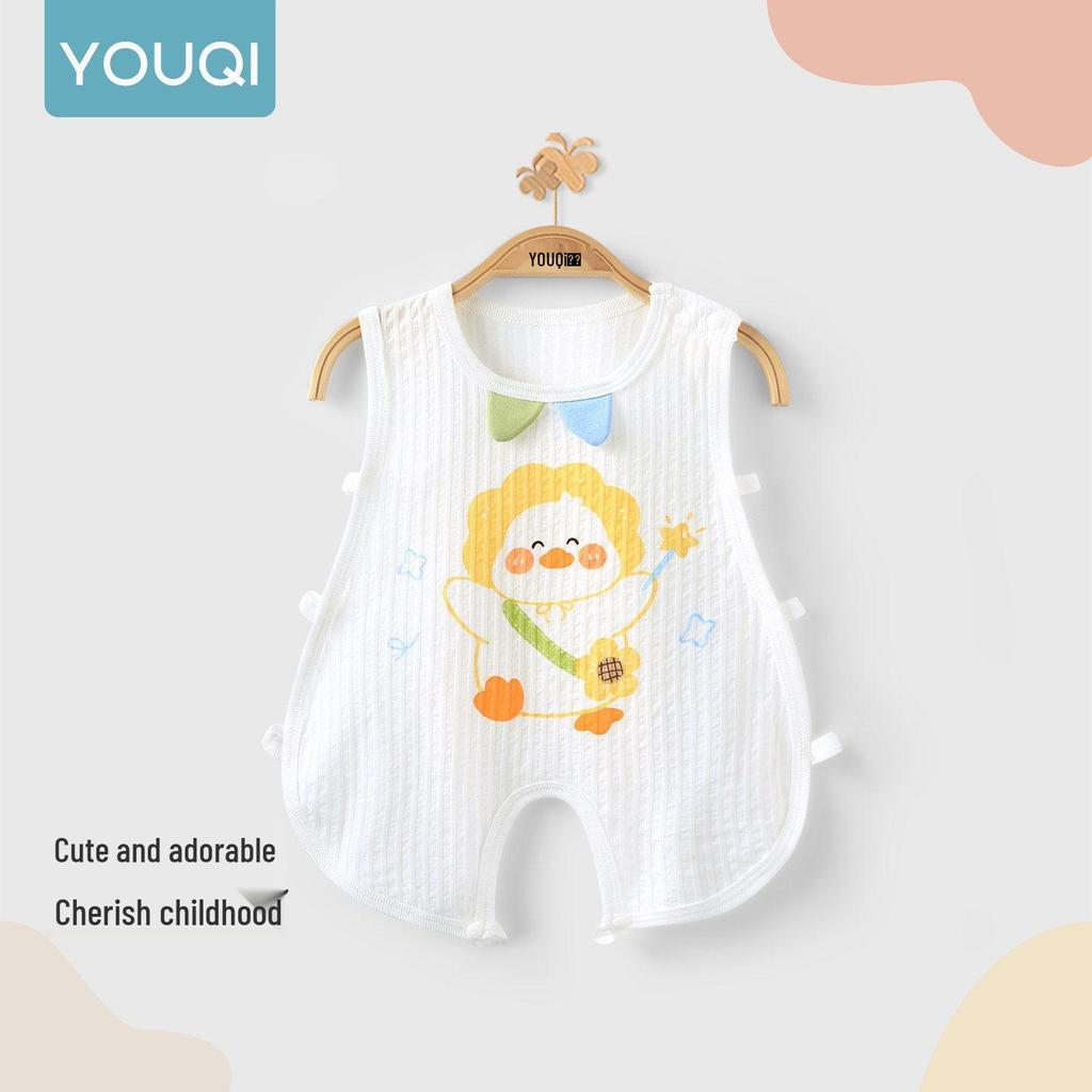 Youqi Baby Sleeveless Summer Jumpsuit - Cute, Lightweight, Side-Opening Design