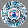 120 Blue Doodle Personalized Fresh Guka DIY Skateboard Suitcase Stickers Waterproof