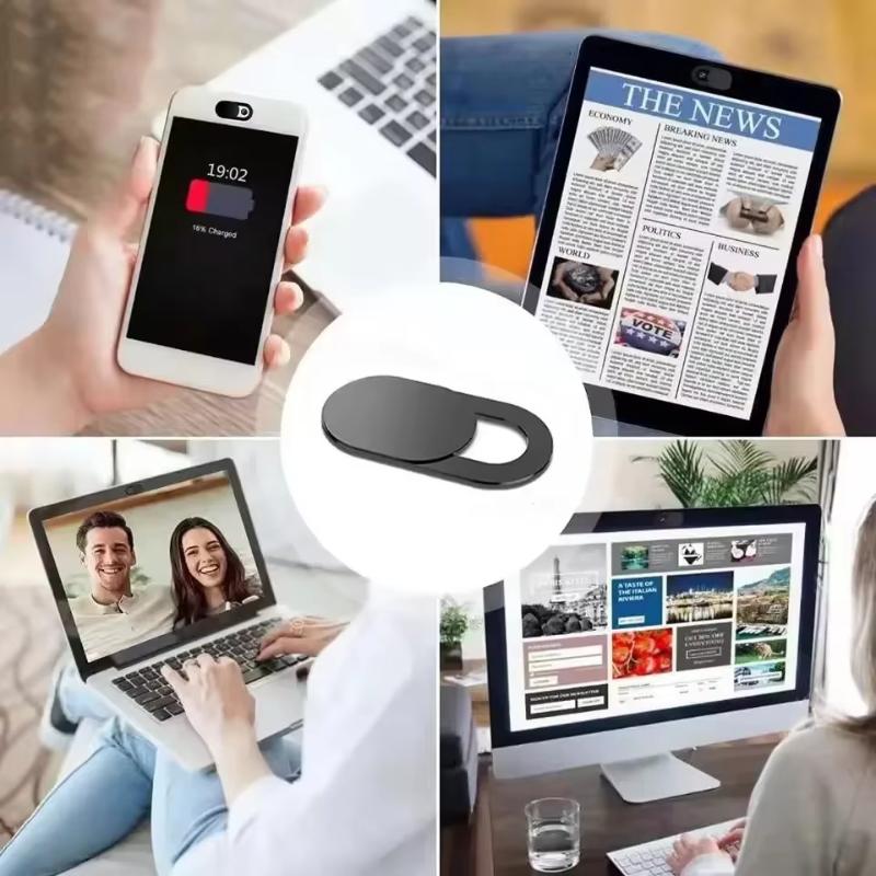Reusable Webcam Privacy Cover No Residue Adhesive Slider Anti-Spy Camera Cover for Laptop Tablet Mobile Phone Business Travel