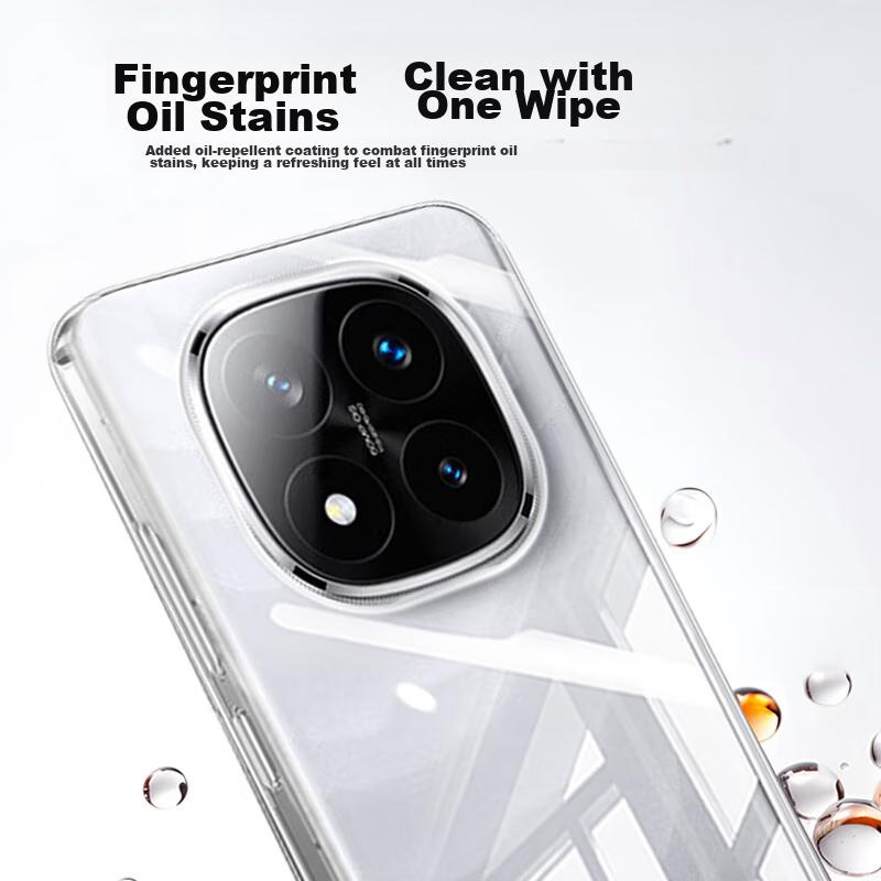 Xiaomi Redmi Note14 Pro+ Phone Case, for Redmi Note14 Pro+, Full Lens Protection, Simple Skin-Friendly Transparent Soft, Fingerprint-Resistant