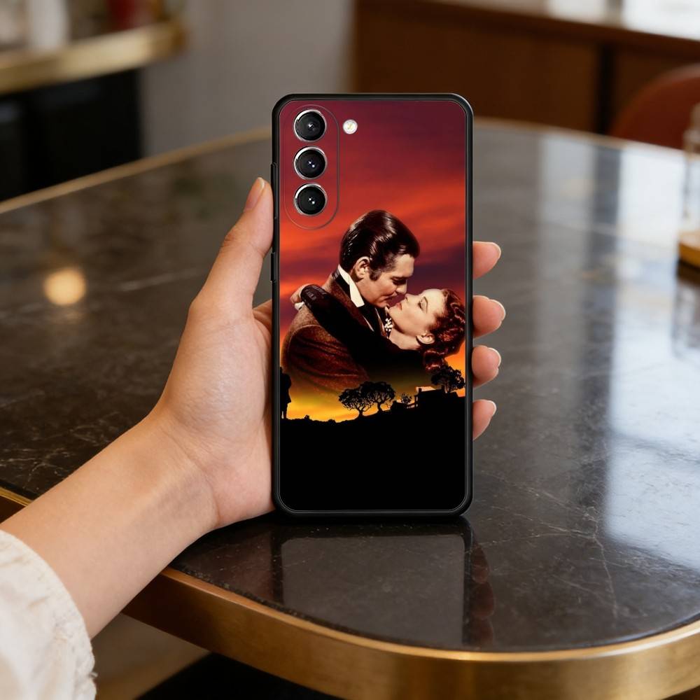 Love Gone with the Wind Phone Case For Samsung S25,24,23,22,30,21,10,9,Ultra,Plus,Lite,FE,4,5 G Soft Black Case