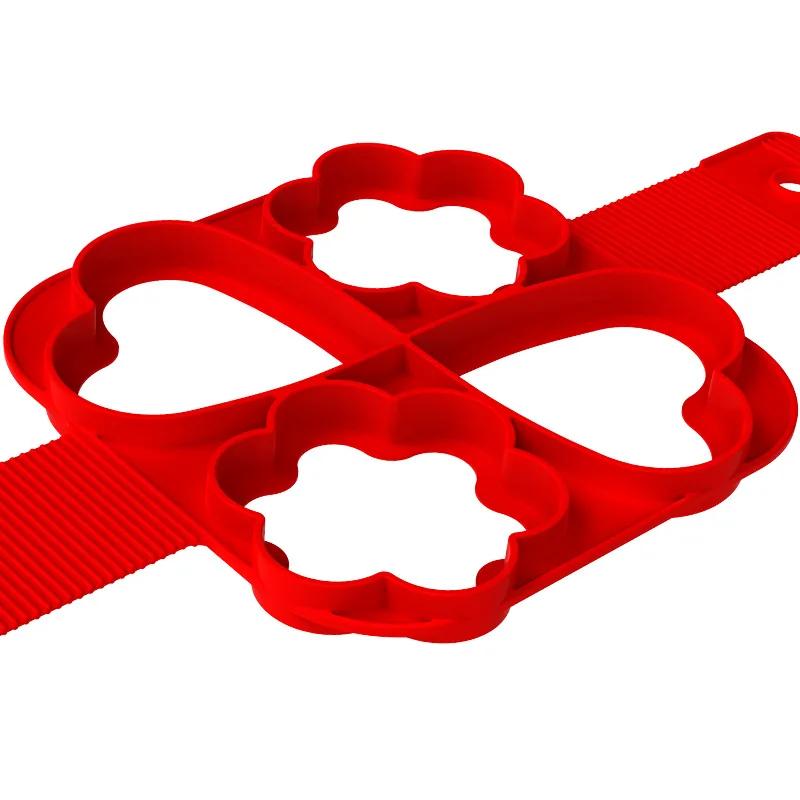 7 Hole Egg Pancake Ring Nonstick Pancake Soufflé Making Mold Silicone Cake Omelet Cooker Shaper Tool Kitchen Baking Accessories