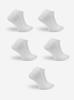 Set of 5 Pairs of Low-cut Men's Socks, White, Urban Socks No Logo, Sizes 41-46