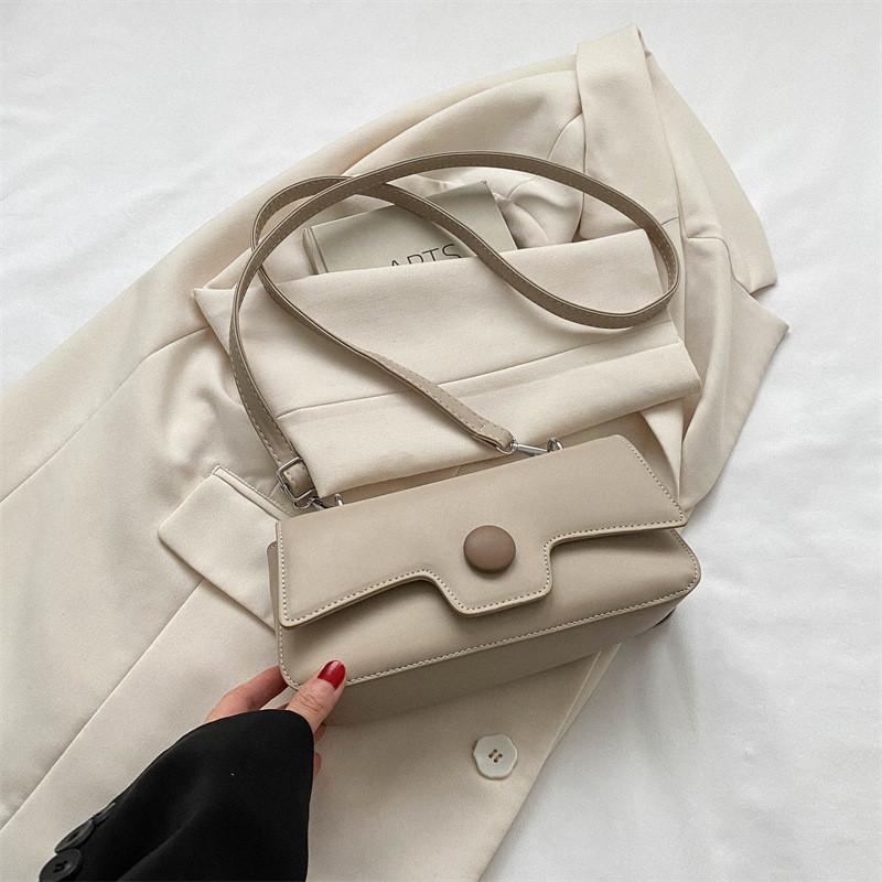 Chic Solid Color Street Fashion Small Box Bag For Daily Commute