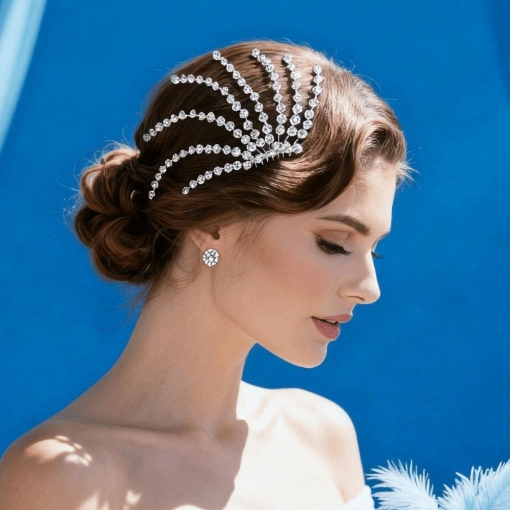 Sparkling Bride Crown Tiaras Elegant Wedding Hair Accessories Banquet Event