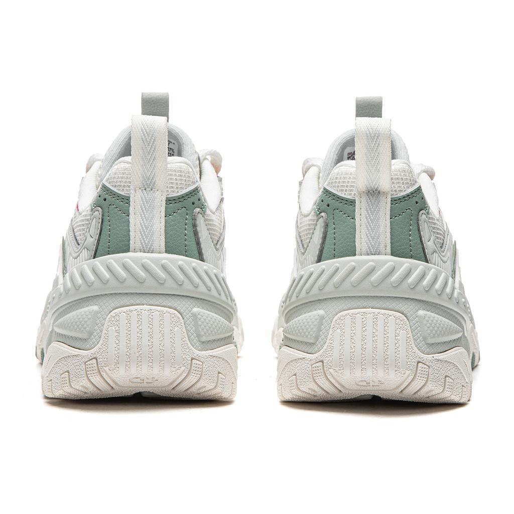 Li Ning Brown Sugar Cushioning Slip Resistant Abrasion Resistant Support Low Top Casual Shoes Women's White Green AGCW098-2