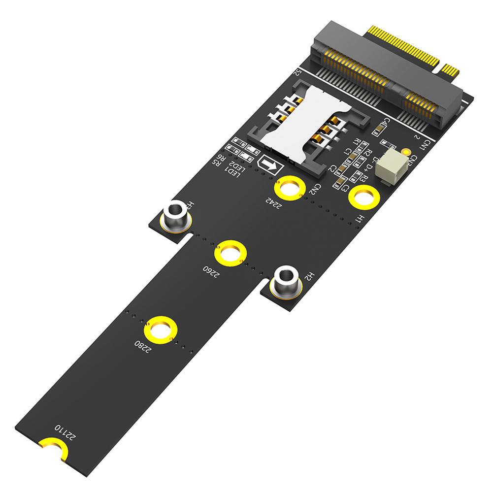 M.2 NGFF Key M zu Mini PCI-E Adapterkarte mit Kartensteckplatz für 2242 2260 2280 SSD Festplatte