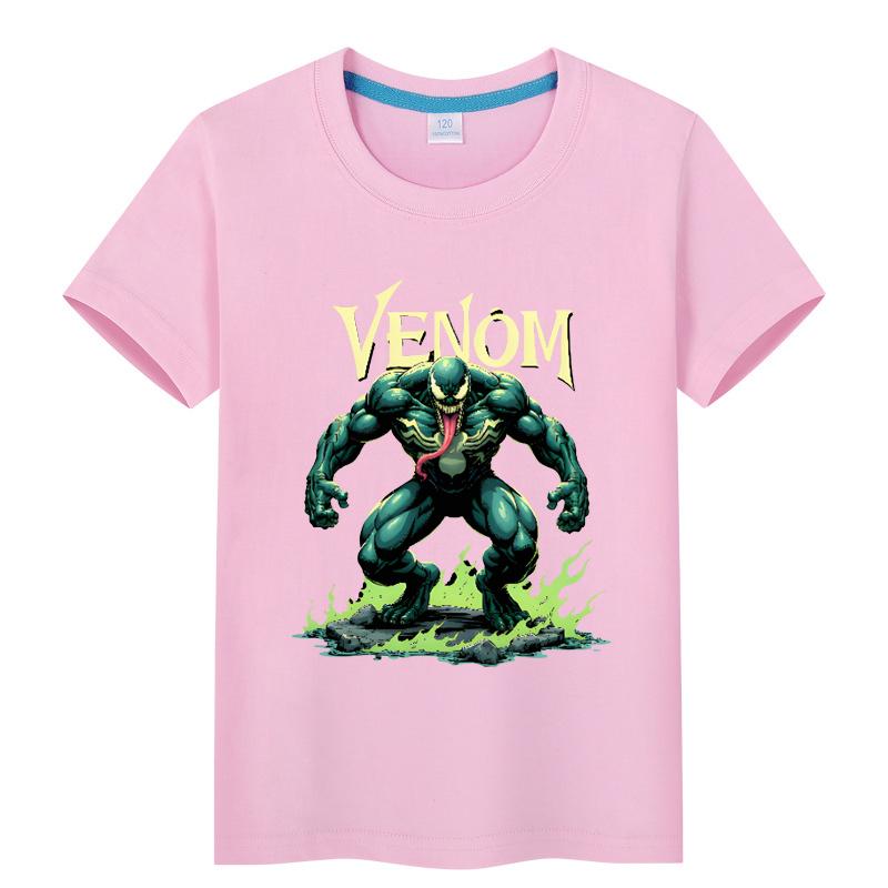 Kids Hulk T-Shirt Boys Superhero Cartoon Graphic Summer Short Sleeve Casual Top for Children
