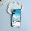 ski slope &ski running Soft Silicone Case for Samsung S25, S24, S21, S22, S23, S30, Ultra, S20, Plus, FE, Lite-Black