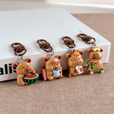 Capybara Schlüsselanhänger: Niedliches Cartoon-Rucksack-Ornament & Best-Friend-Geschenk