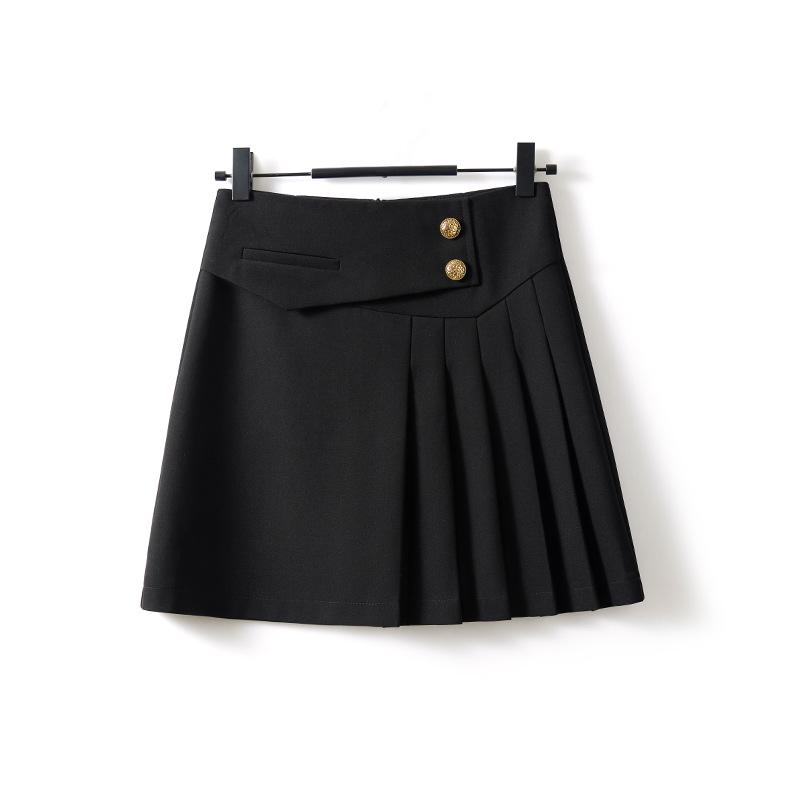 Clearance: Women s Asymmetrical High-Waisted A-Line Skirt Shorts - High-Quality Spring/Summer Fashion Small чёрный
