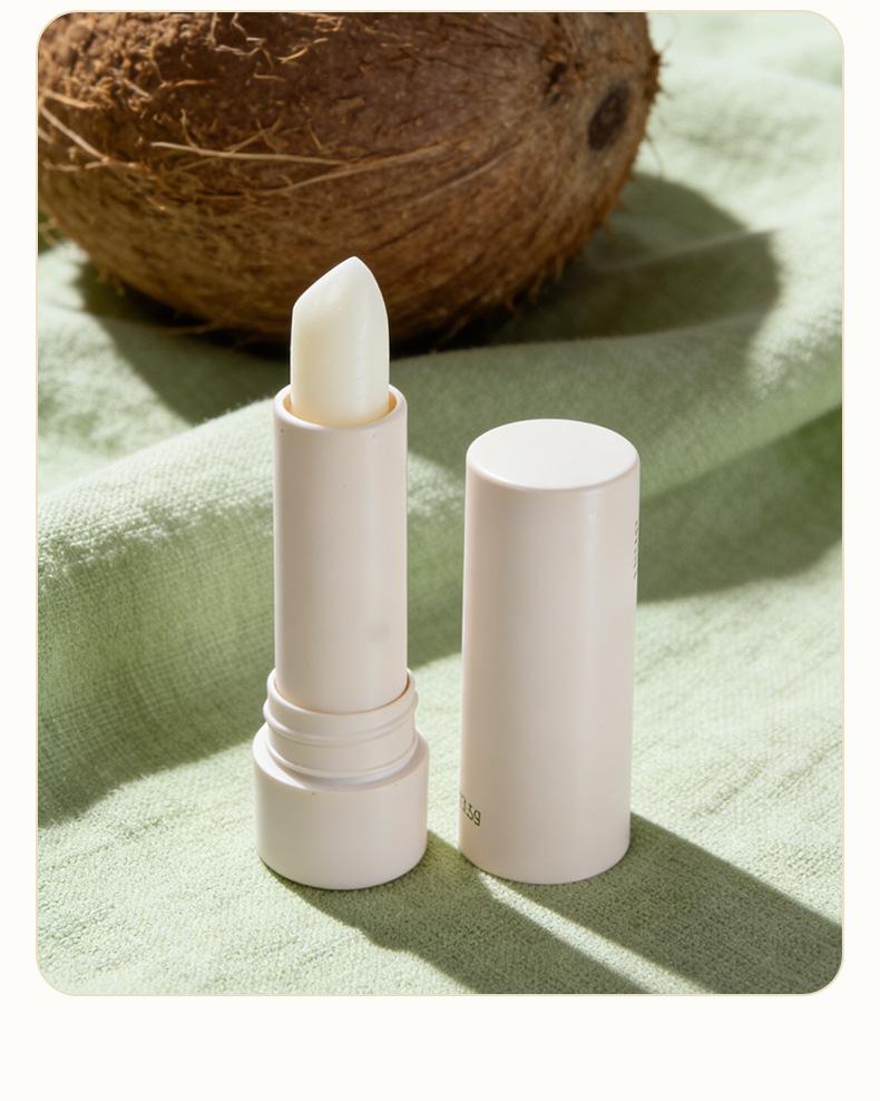 Coconut Scented Lip Balm with Camellia Seed Oil - Moisturizing, Non-Sticky, Nourishing Formula