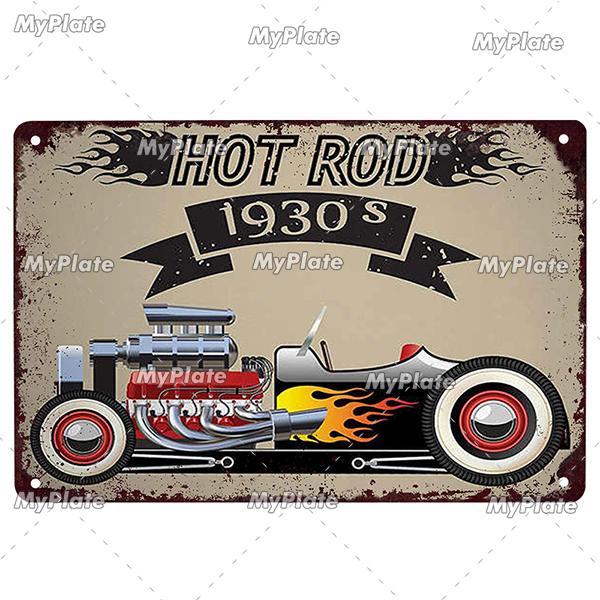 Garage Metallskylt Metallaffisch Plåtskylt Plack Metall Vintage Väggdekor för Bar Pub Motorcykelklubb Man Cave Tool Regler Affisch