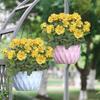 2PCS Artificial Geraniums Outdoor Silk Flowers Bush Fake Flowers for Floral Home Decor Indoor Garden Grave Cemetary Table Decor