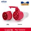 Industrial 16/32A Non-Explosion Proof Aviation Socket with 3-Core, 4-Core, 5-Core Connectors, Three-Phase, Four-Wire, 380V.