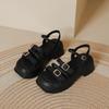 Plateausandalen Damen Frühling und Sommer neu ein Wort Riemchen Römerschuhe weiche Sohle koreanische Version Römerschuhe Outdoor Strandschuhe Damen