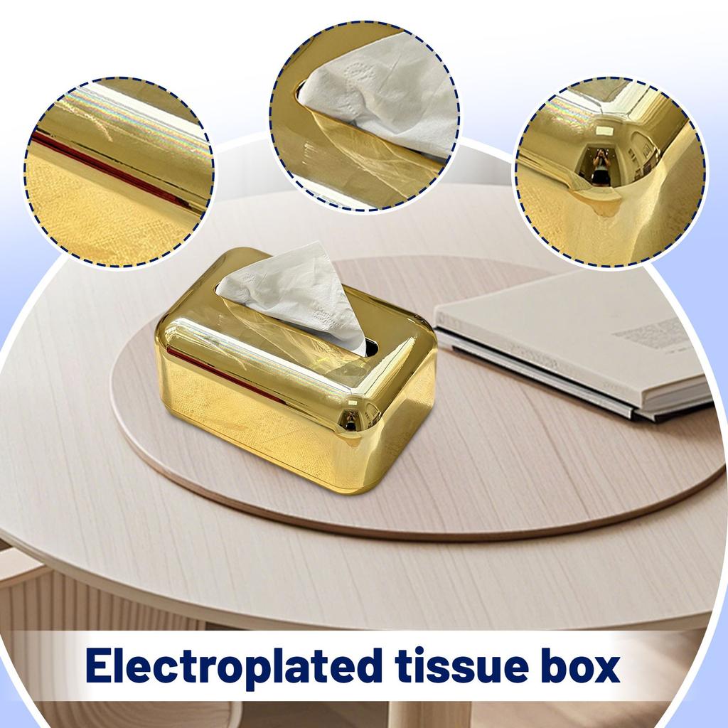 Tissue Box Living Room Desktop Napkin Box Creative Storage Coffee Table High-end Paper Box Ornaments