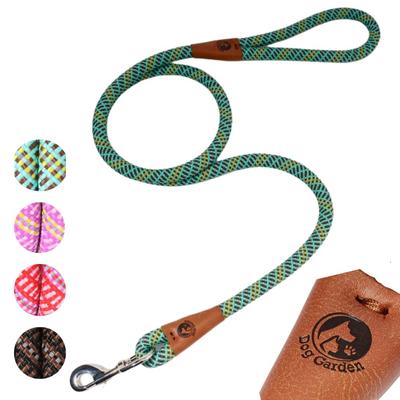 DogGarden Leichte Leine von Dog Für Kleine Hunde x 130cm Leicht zu Halten Nachtreflektierendes Seil Training [Überwachter Trainer] 1.0cm (blau)