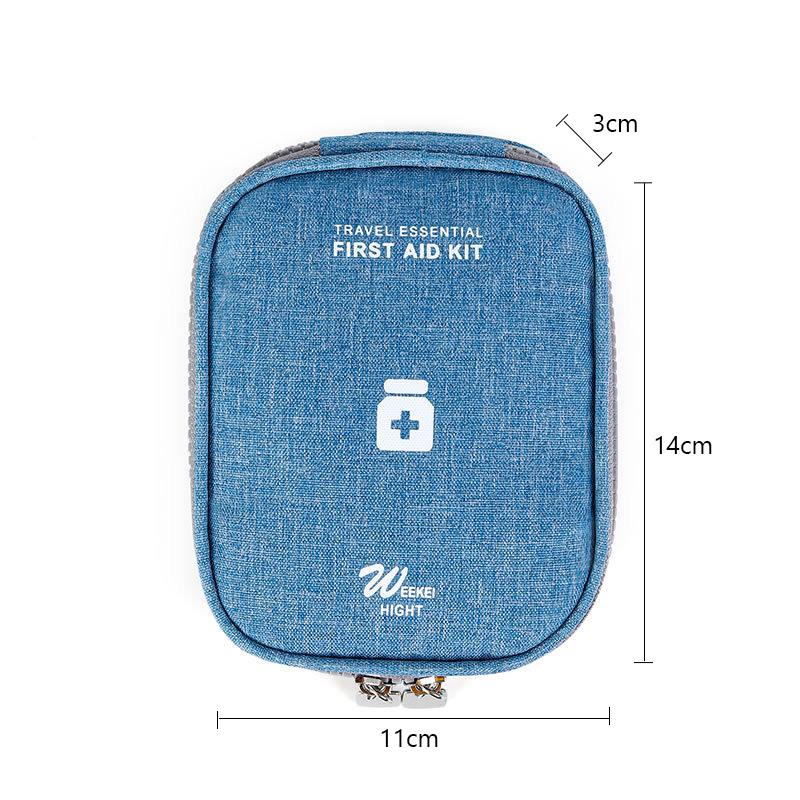 Mini Bärbar Medicin Förvaringsväska Camping Utomhus Resor Första Hjälpen Kit Medicinpåsar Organizer Nödöverlevnadsväska Pillfodral