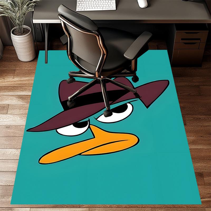 1pc P-Phineas and Ferb Design Printed Area Rug Carpet for Bedroom Living Room Home Decor Rugs Mat Non Slip Mat Rug for Bedside