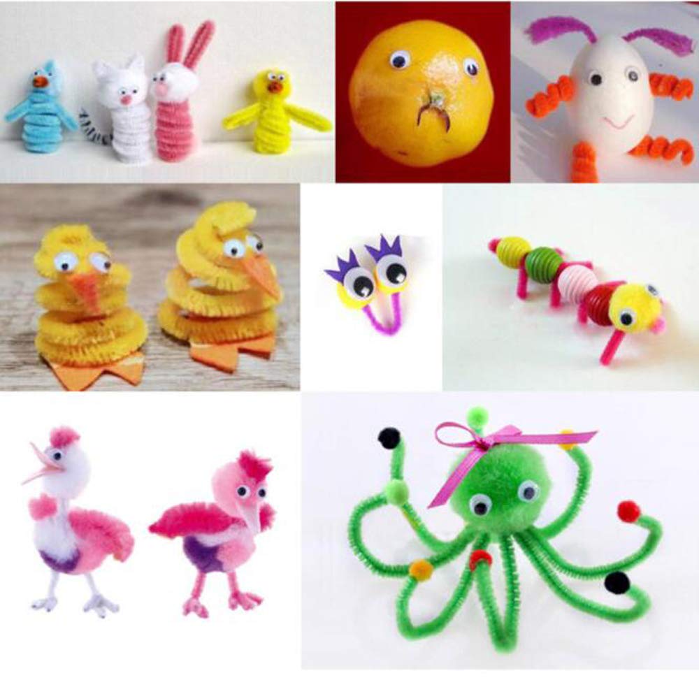 HJ Doll Moving Eyes with Black Doll Toy DIY Handmade Eyes, Eyes, Stick-On Eyes, (12mm, 3000pcs)