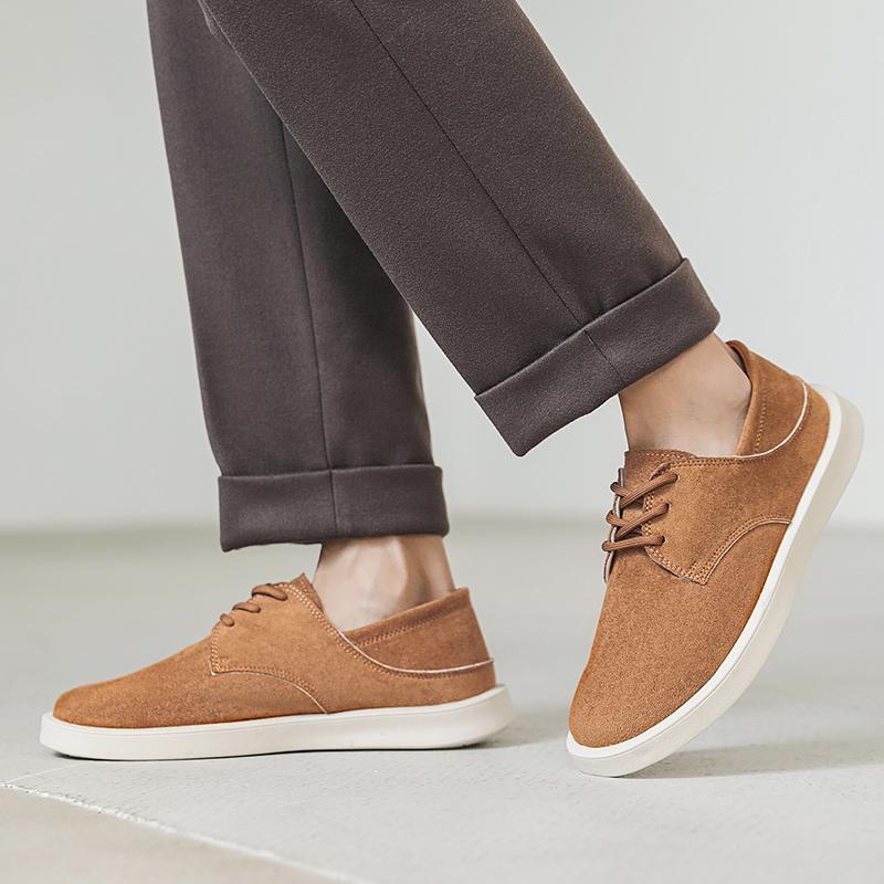 Fashion Mens Brown Loafers Non Slip Walking Flats Breathable Outdoor Slip on Casual Shoes for Male Work Office Driving Sneakers Beige