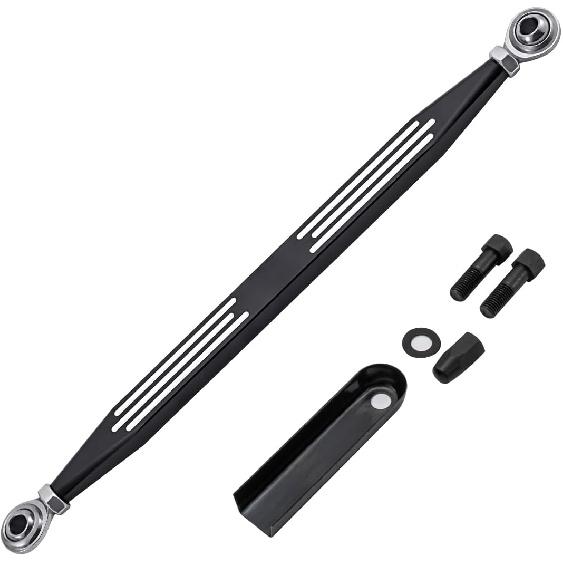 

KATUR Motorcycle Skull Stripe Black CNC Shift Linkage Gear Shift Lever Compatible with Harley Davidson Softail Road King Electra Glide 1980-2017 Black Style 2