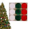 Christmas Ball Ornaments Hangable Festive Flocking 9 Pieces Decorative Tree Ornament For Gathering Festival Fireplace Home Wall