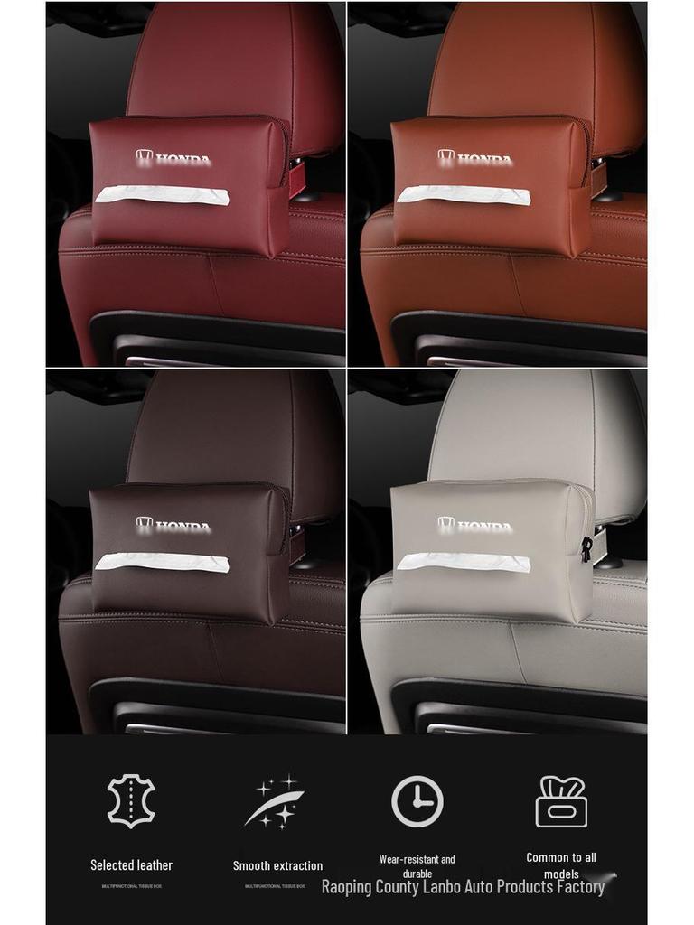 Premium Leder Taschentuchbox für Honda Auto: Armlehne, Sitzlehne, Hängestil