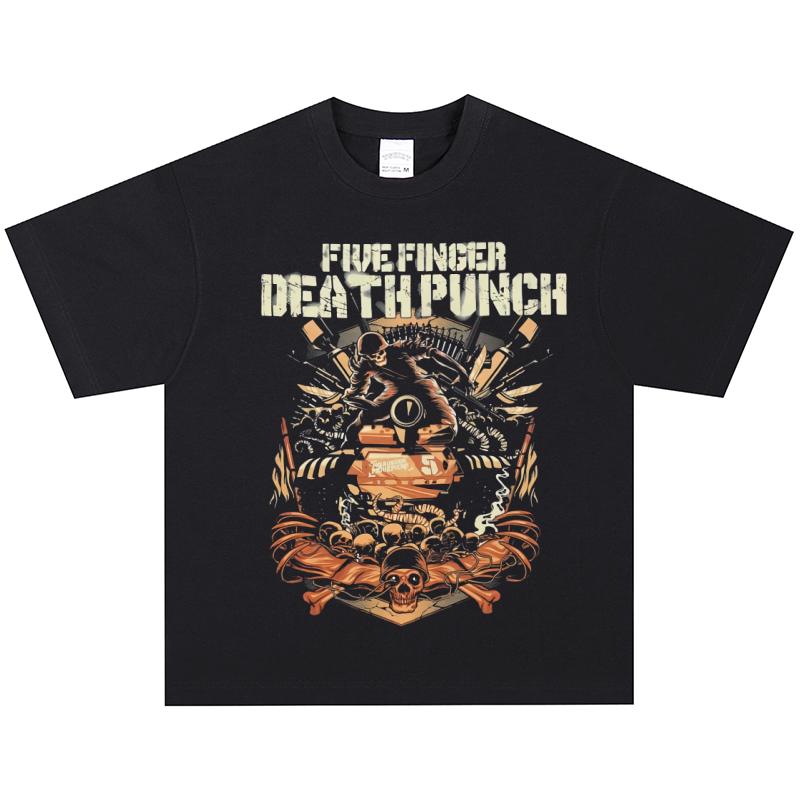 Five Finger Death Punch Graphic Tee, Casual Short Sleeve XXL