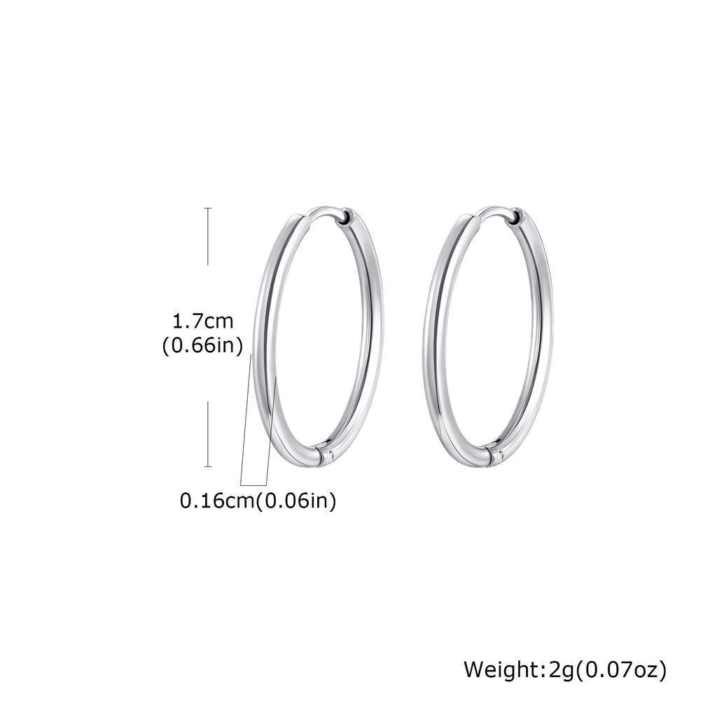 Vnox Simple Thin Stainless Steel Earrings For Women Girls, 13-23mm 18K Gold Plated Huggies, Non-allergic Jewelry 1.6mm Wire