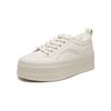 Platform Biscuit Shoes Women's 2025 Autumn and Winter Velvet Explosion Leather Little White Shoes Versatile Muffin Bottom Casual Board Shoes In