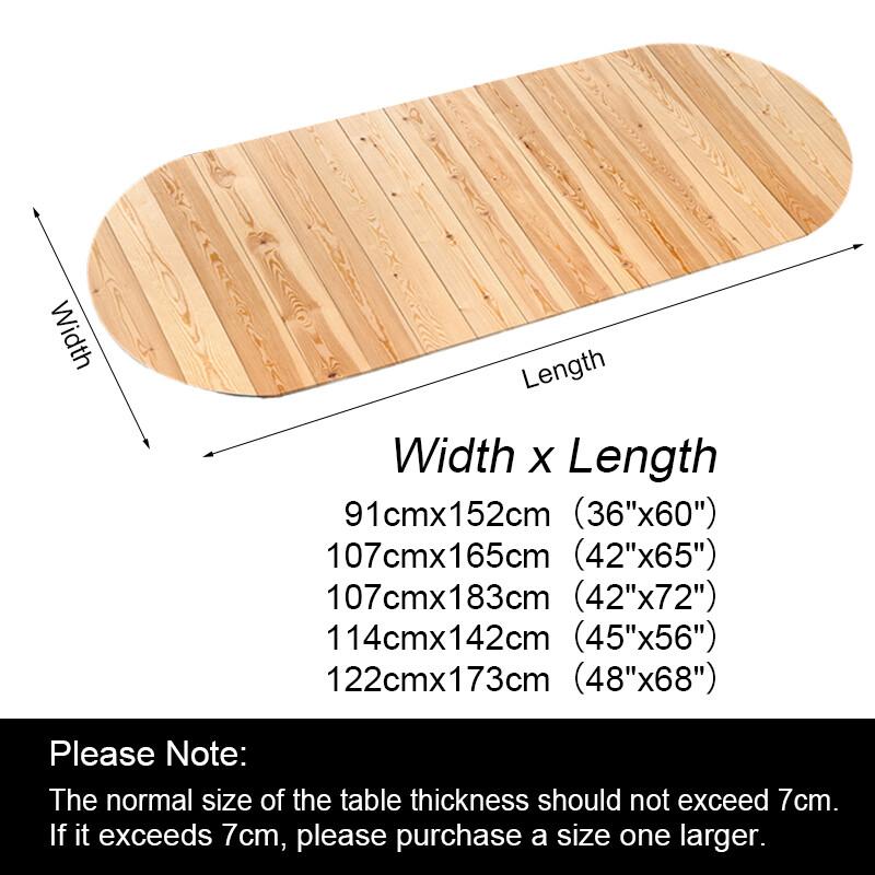 1PC Waterproof Oval Elastic Tablecloth Wooden Plank Texture Style Dining TableCloth Kitchen Dining Wedding Party Decoration
