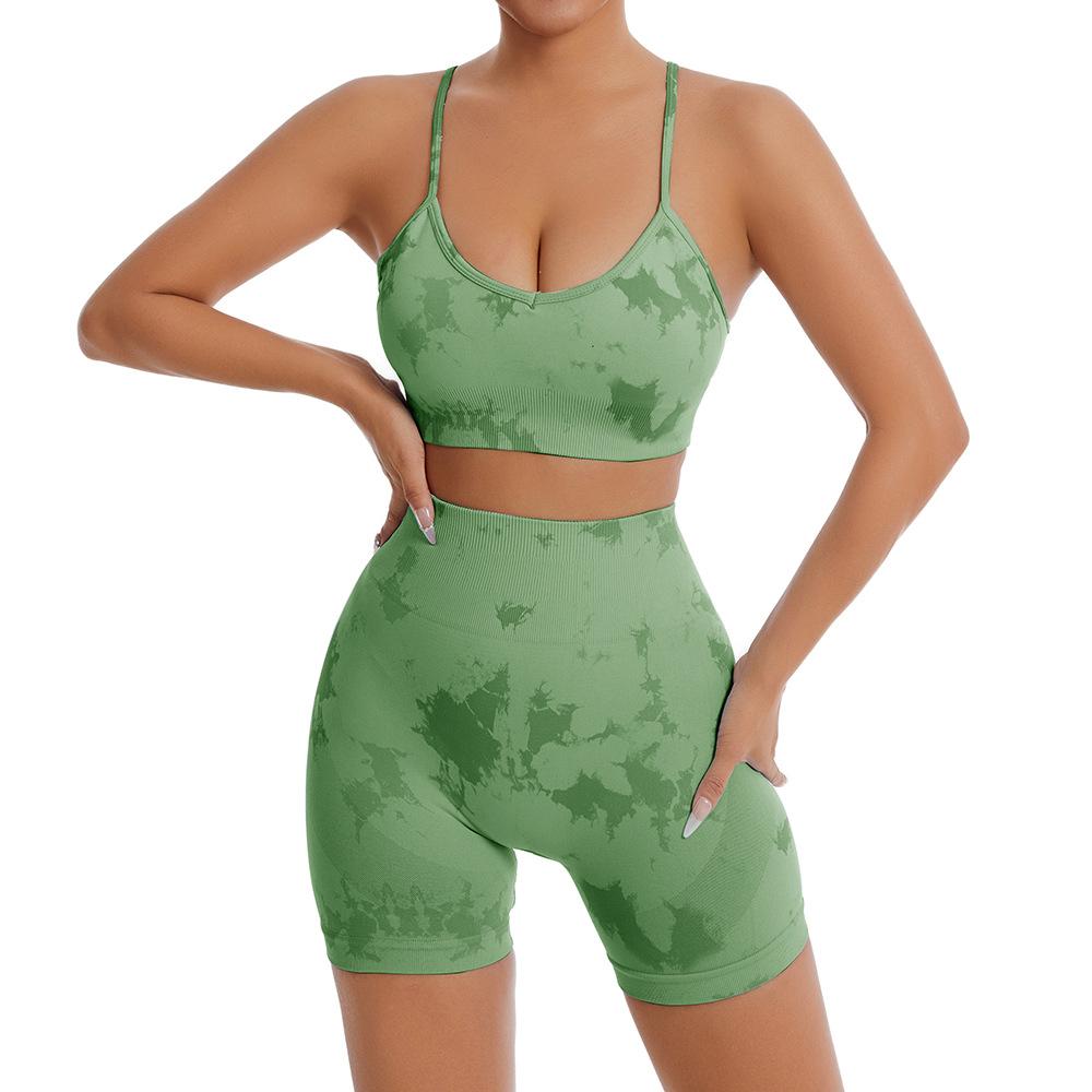 

Sports shorts New leopard print sports underwear High elastic high waist yoga shorts Quick drying fitness yoga clothes Sports women L зелений