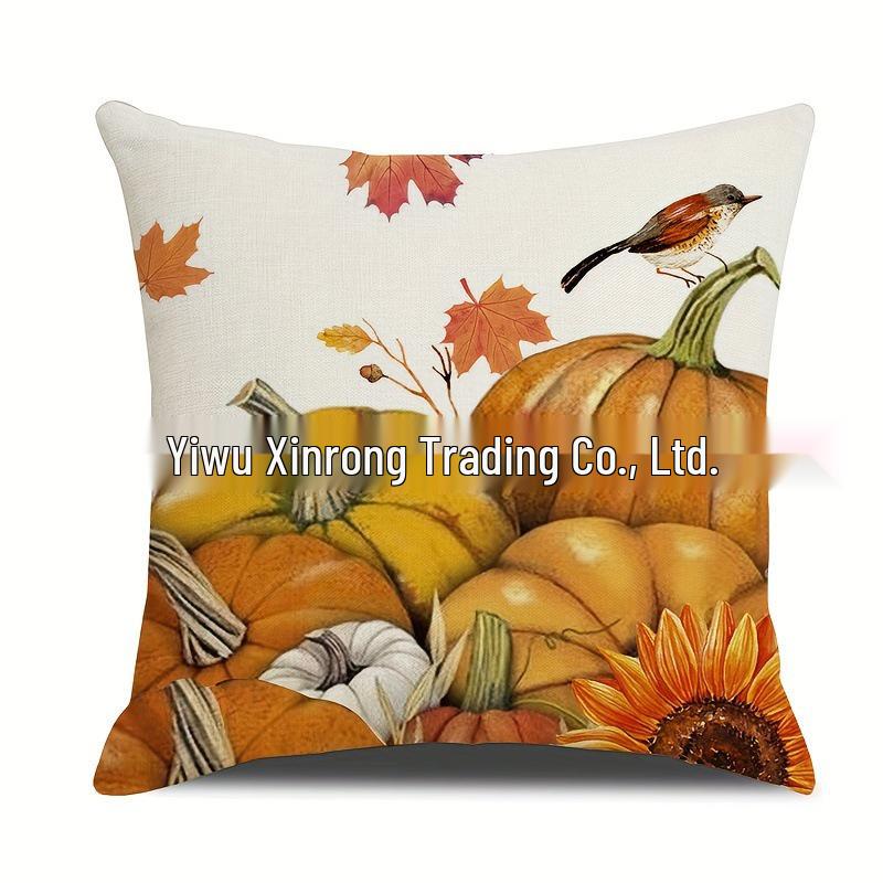 Autumn Pumpkin Pattern Pillowcases - Decorative Throw Cushion Covers
